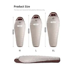 Спальник з натуральним пухом Naturehike Snowbird NH20YD001 розмір L коричневий 720 г - мініатюра 9