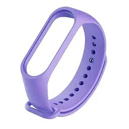Силіконовий ремінець для фітнес браслета XiaomiXiaomi Smart Band 5 6 7 Lilac Purple Ліловий