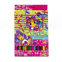 Карандаши деревянные J. Otten Котики, 18 цветов