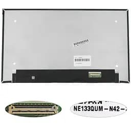 Матриця 13.3" NE133QUM-N42 3840 х 2160, 40pin eDP, IPS, LED, SLIM без додаткової панелі, глянець, роз'єм справа внизу для ноутбука