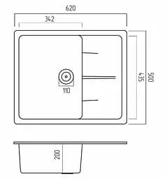 Кухонна мийка Platinum 6250 ZIRKONE (SP000040786) - мініатюра 8