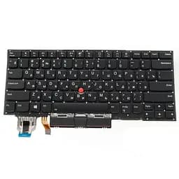 Клавіатура для ноутбука LENOVO (ThinkPad: X1 Carbon 7th Gen) rus, black, без фрейма, підсвічування клавіш - мініатюра 2
