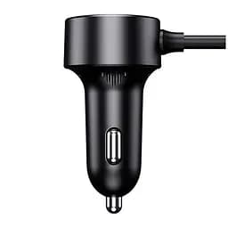 Автомобільний зарядний пристрій Baseus High Efficiency Pro 1-for-2 Car Cigarette Lighter 30W C00455300121-00 Black - мініатюра 5