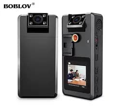 Нагрудна боді-камера Boblov A53 з дисплеєм 1.54 дюйма нічний запис датчик руху акумулятор 2130 мА·год