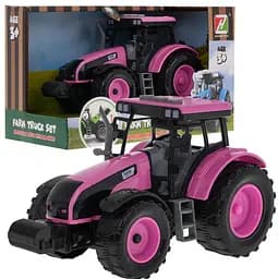 Трактор дитячий Ramiz зі світлом та звуком рожевий