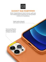 Силиконовый чехол для Apple iPhone 13 Pro Max, ICON2 Case, оранжевый, противоударный, панель, защита всего корпуса, матовая поверхность Soft Touch, выступает над дисплеем, совместим с защитными стеклами и пленками, с микрофиброй, ArmorStandart (ARM60502) - мініатюра 5