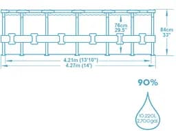 Каркасний басейн Bestway Pool 427x84 56595 з фільтром та насосом - мініатюра 7