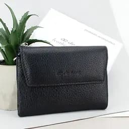 Кошелек женский кожаный De Esse LC89262-F9901 на магните черный