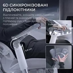 Ігрове крісло Sihoo DORO S300 Mesh Light Grey (S300-M202) - мініатюра 7