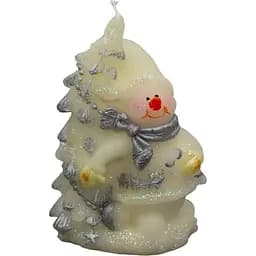 Декоративная новогодняя свеча Devilon Елка и снеговик 8.4х6х12 см (791200)