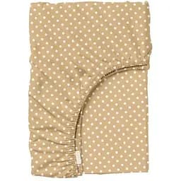 Простынь Cosas на резинке в детскую кроватку 60х120 beige dots, бежевый (Горох_Беж_1)
