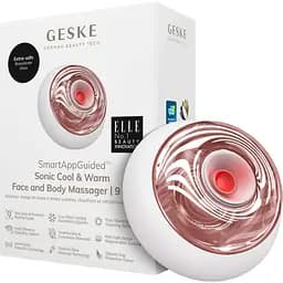 Звуковий масажер для обличчя та тіла GESKE Sonic Cool & Warm Face and Body Massager 9 в 1 пудровий