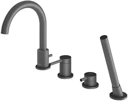 Смеситель на борт ванны Kohlman Axel graphite QB244AG Графит