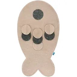 Когтеточка для кошек Barksi Textile Рыбка 54х30 см бежевая