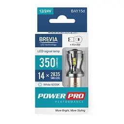 Автолампа Brevia PowerPro LED P21/5W 350Lm 14x2835SMD 12/24V CANbus, 2шт(10303X2)