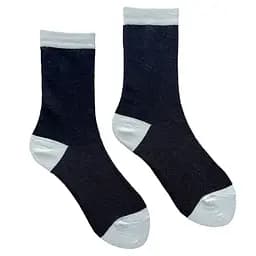 Носки женские "Контраст" из индийского хлопка черные 213104