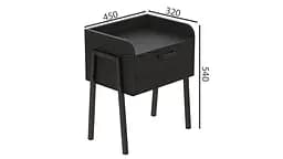 Тумба модульна Ferrum-decor Бетті 540x450x320 метал Чорний ДСП Сосна Кембра 16 мм (FRD-105509) - мініатюра 4