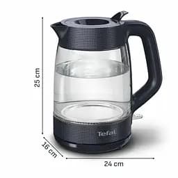 Tefal Електрочайник Tefal Morning Glass Kettle, 1.7л, скло, з підсвіткою, чорний - мініатюра 4