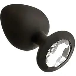 Анальная пробка с кристаллом Mai Attraction Toys №48 Black