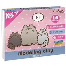 Пластилін Yes Pusheen 16 кольорів 320 г (540694)