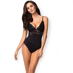 Боди Obsessive 810-TED-1 кружевное L/XL черный