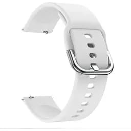 Ремінець силіконовий Tamister для годинника 20 мм Active білий