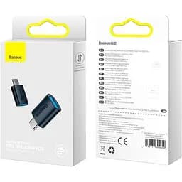Перехідник Baseus Ingenuity Series Mini OTG Adaptor USB-C to USB-A Blue (ZJJQ000003) [78669] - мініатюра 4