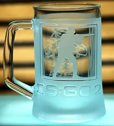 Пивний келих 660 мл CS GO КС ГО з гравіюванням подарунок для геймера фаната  ігровий кухоль для пива