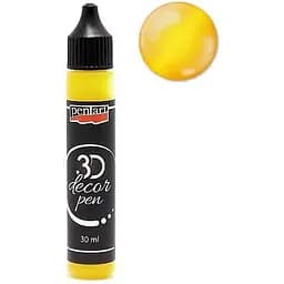 Контур Pentart Эффект 3Д жемчуг прозрачный Желтый 30 мл 