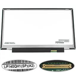 Матриця 14.0" LP140QH1-SPA2 2560х1440, 40pineDP, LED, SLIM без планок та вушок, матова, роз'єм праворуч внизу для ноутбука