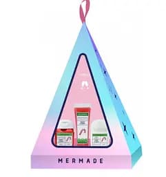 Новогодний подарочный набор Mermade Sweet Candy: Антисептик для рук, 29 мл, Крем для рук с ланолином, 29 мл, Сияющий бальзам для губ, 10 мл (01MRM6298)