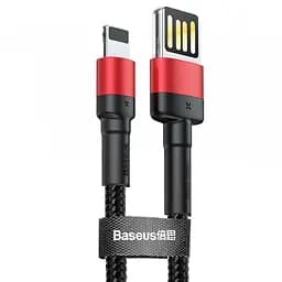 Дата кабель Baseus Cafule USB to Lightning Special Edition 2.4A (1m) (CALKLF-G) Чорний/Червоний