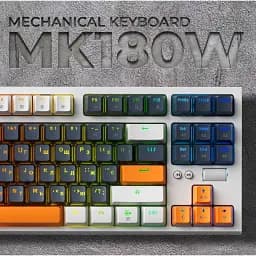Клавіатура USB GamePro MK180 Outemu Red Hot-Swap Switch White (MK180W) UA - мініатюра 6