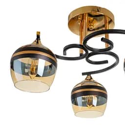 Люстра стельова Brille в спальню E27 60W G (LK-716S/3) - мініатюра 6