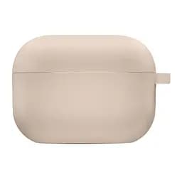 Силиконовый футляр с микрофиброй для наушников Airpods Pro 3 Розовый / Pink Sand