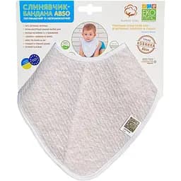 Непромокаемый слюнявчик-бандана Эко Пупс Jersey Abso 25х20 см меланжевый (WBBJA015)