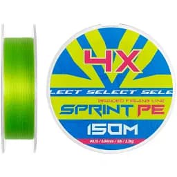 Шнур Select Sprint PE 4X Light Green 150m #0.15/0.04mm 5lb/2.3kg