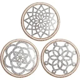 Baihui 3 шт., деревенский настенный декор, большой размер, диаметр 12 дюймов, круглый, декор для стен в фермерском доме