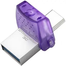 Флешка подвійна USB3.0 + TypeC - 128 ГБ Kingston DTDUO3CG3 microDuo 3C металева