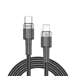 Кабель Brevia Type-C to Lightning 30W 1 м, чорний box (53100BCLC1)