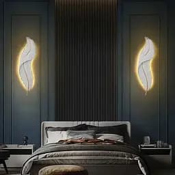 Бра Line F у вигляді пірʼїни 63х15 см Арт. W011/600 WT