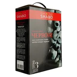 Уцінка. Вино Shabo Шабські вина, ординарне столове, червоне, напівсолодке, Bag-in-Box, 9-12%, 3 л - мініатюра 2