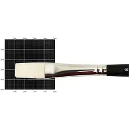 Пензель синтетика плоска подовжена Milk 1108F № 8 коротка ручка Kolos