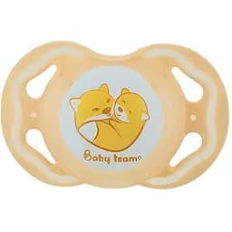 Пустышка силиконовая Baby Team классическая 6+ мес. бежевый (3014_бежевый)