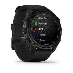 Смарт-годинник Garmin Descent Mk3i 51 мм корпус сірий карбон титановий DLC з чорним силіконовим ремінцем - мініатюра 2