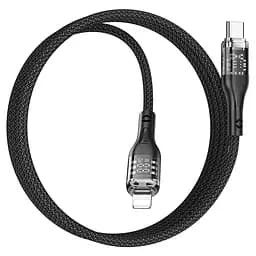 Кабель с экраном Hoco U115 Type-C to Lightning PD 20W 120 см черный
