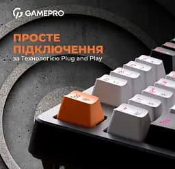 Клавіатура ігрова механічна GamePro GPMK-170 Outemu Red Swich Hot-Swap RGB Black - мініатюра 8