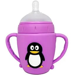 Бутылочка пластиковая Mega Zayka Пингвин с ручками 180 мл MGZ-0301