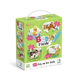 Детский пазл 4 в 1 "Baby puzzle. День на ферме" DoDo Toys 300687 набор 4 в 1