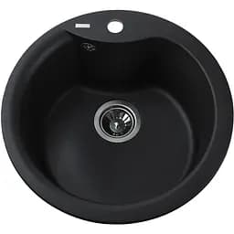 Гранітна мийка Globus Lux Orta чорний металiк 485мм-А0001